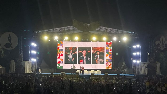 pemasangan LED Videotron Jambore Nasional 2026 seluas 264 SQM oleh Rental Multimedia